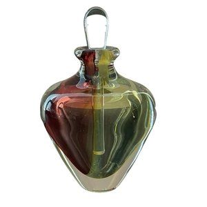 Perfume Glass Bottle & Stopper Hand Blown Colored Scent Genie Vanity Decanter